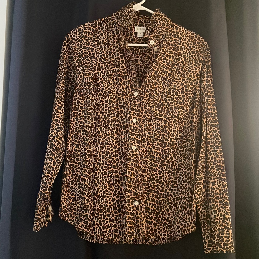 J.Crew Leopard Print button down